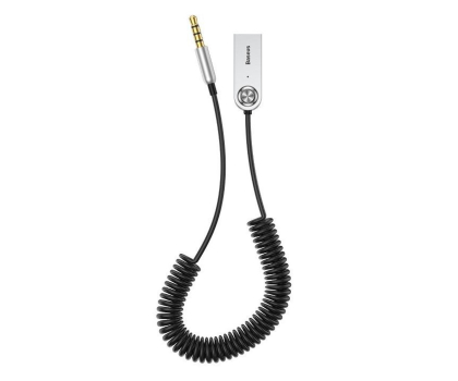 Zestaw głośnomówiący BASEUS Audio USB - AUX BT5.0 czarny CABA01-01